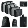 Bolsa de almacenamiento para viajes transfronterizos, set de neceser, bolsa de almacenamiento organizadora de ropa para equipaje de siete piezas, bolsa de almacenamiento de viaje