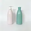 Nuevo material de embalaje para champú y gel de ducha PET, botella vacía rellenable de plástico de 300 ml para loción corporal
