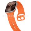 Adecuado para Apple Series 10/11 Ultra3 Correa de Silicona con Costuras Onduladas Correa Deportiva para iWatch