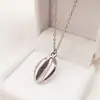 Colgante de Estilo Bohemio Nuevo Transfronterizo Europeo y Americano para Mujer, Collar Personalizado de Acero Inoxidable para Vacaciones en la Playa con Concha Marina