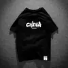 Camiseta Suelta de Manga Corta con Letras de Marca de Tendencia Nacional China Camiseta de Manga Media de Color Sólido para Hombre 100% Algodón Cuello Redondo Verano Retro Original