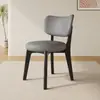 Cadeira de Jantar em Madeira Maciça para Uso Doméstico, Cadeira Moderna Estilo Creme com Almofada Macia, Banqueta de Jantar, Cadeira para Reunião de Hotel, Cadeira de Jantar de Luxo Leve com Encosto, Outros