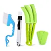 Escova removedora de poeira para saída de ar de ar condicionado, escova para frestas de persiana, escova para frestas e sulcos de cozinha, conjunto de escovas para limpeza de janelas