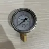 Manómetro YN60 resistente a golpes G 1/4 cabeza de manómetro radial llena de glicerina y aceite de silicona, rosca estándar británica, salida de 1/4 de pulgada, manómetro transfronterizo