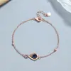 Pulsera de amor con zirconita de 8 palabras para mujer, plata de ley 925, diseño personalizado, pulsera de zirconita colorida, joyería simple de plata estilo Ins