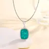 2024 nova joia Huabi cobre banhado a ouro simulação corindo vermelho retangular gordo 15*20 moda pingente colar