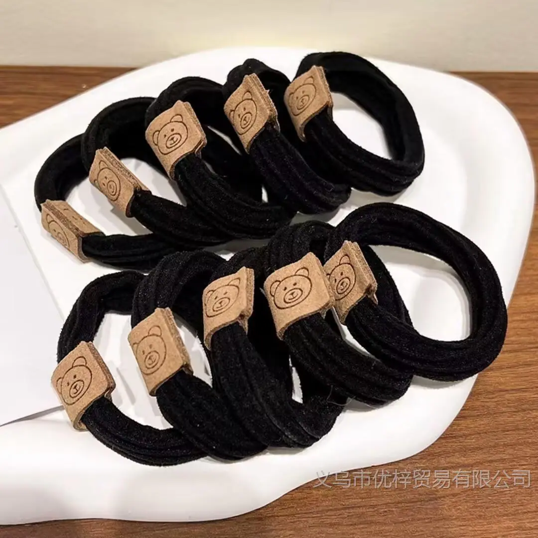 时尚可爱小熊头绳高弹力皮筋女扎头发绳新款发圈头饰皮套发饰发绳