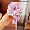 Flor de Tulipa Infantil Fita Renda Flor de Cabeça Elástico de Cabelo Grande para Cabelo Elástico de Cabelo para Menina Acessório de Cabelo para Coque Elástico de Cabelo para Rabo de Cavalo