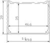 Caja de alimentación impermeable de 50*39, fuente de alimentación con carcasa de aluminio, unidad de fuente de alimentación LED, carcasa de aluminio, perfil de aluminio, caja de aluminio impermeable, carcasa de aluminio