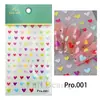 Nuevas pegatinas de uñas transfronterizas al por mayor 5D micro-tallado tridimensional color amor Día de San Valentín adhesivas pegatinas de uñas uña