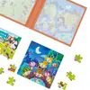 Libro Divertido Estilo Libro para Bebés y Niños Pequeños Educativo Tres en Uno Puzle Magnético Plegable Avanzado Juguete Portátil para Viajes