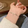 Pulseira de Zircônia Estrela de Cinco Pontas Cintilante para Mulheres, Luxo Leve, Nicho, Alta Qualidade, Temperamento, Joia de Mão Fashion e Versátil