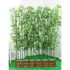 Bambú artificial para paisajismo, bambú falso para decoración en macetas interiores y exteriores, plantas artificiales, flores artificiales, divisor, bambú biomimético