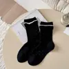 Meias Femininas Novas para Outono e Inverno Punho Bolha Poá Meias Femininas da Moda Macias e Confortáveis Meias de Cano Médio Elásticas Respiráveis Meias Largas
