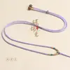 Collar de cuerda ajustable con colgante de jade en espiral tejido a mano, con hebilla de seguridad, para hombres y mujeres