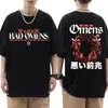 Camiseta de Tour Musical Bad Omens Band EUA Caveira com Mentalidade Pacífica Camiseta Gráfica Masculina Rock