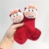 Calcetines de Muñeco 3D Versátiles de Doble Puntada Estilo Coreano para Niños Calcetines de Peluche de Dibujos Animados Calcetines de Media Caña Calcetines Caídos
