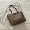 Bolso Retro de Gran Capacidad y Corte Holgado para Mujer 2026 Nuevo Bolso de Hombro Único de Moda Bolso Tote Diario para Viajes de Oficina