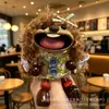 Muñeca de Cáscara de Fruta Producto Terminado, Colgante Carrillón de Viento de Cáscara de Fruta, Muñeca de Vaina de Frijol Artesanía Terminada, Colgante Hecho a Mano Lindo-Feo