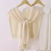 Chal de punto pequeño a rayas de primavera y verano decoración exterior de verano chaleco de cuello falso combinable para todo bufanda protectora solar para viajes