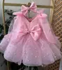 Lindo Vestido para Niña Estilo Dulce Corazón 2025 Nuevo Transfronterizo Morado Hada Niña de las Flores Aliexpress Suministro de Vestido de Princesa