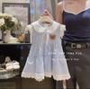 Vestido de verano para niñas, falda elegante para niños, tendencia de moda, estilo universitario, falda de princesa, cuadros frescos para niños.