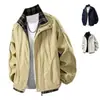 Chaqueta de hombre de moda 2026 nuevo modelo para primavera y otoño, chaqueta casual americana versátil de corte holgado con cuello alto, a la moda y artística
