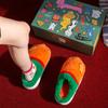 Nuevas Zapatillas de Algodón Cálidas de Dibujos Animados de Hamburguesa Otoño e Invierno Suela Gruesa Antideslizantes Felpa para el Hogar Pareja Confinamiento en Casa Zapatos de Algodón para Mujer