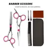 Tijeras de Peluquería, Acero Inoxidable, Todo en Uno, Tijeras Planas para el Hogar, Tijeras Entresacadoras, Herramientas para Cortar el Cabello, Juego Completo de Tijeras para Cortar el Cabello
