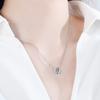 Collar de Burbujas de Plata Esterlina S925 Xindeyi Collar de Moissanita de 1 Quilate Regalo de San Valentín Cadena Clavicular del Mismo Estilo para Mujeres