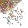 Accesorios de Arte para Uñas de Estrella de Cinco Puntas Perlados para Primavera y Verano Nuevas Estrellas de Corazón de Perlas de Imitación Macaron Decoración de Uñas Portátil DIY