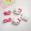 Nuevo Pinche de Pelo de Gato de Peluche de Otoño con Lazo Rosa Dulce para Niña Pinza Lateral Accesorios para el Cabello