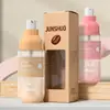 Botella Transparente Esmerilada Personalizada de 100ml para Loción Cosmética con Tapa Exterior Mate de PET, Botella con Atomizador de Niebla Fina Hidratante de 24 Dientes