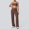 Sexy Pantalón de Chándal con Tirantes Espalda Bonita Cintura Alta Levanta Glúteos Holgado Recto Ropa Deportiva para Mujer Secado Rápido para Correr Yoga Fitness