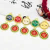 Nuevo Colgante de Oro Antiguo Estilo Chino Gota de Aceite Dios de la Riqueza de Cinco Vías Pulsera DIY de Cinco Vías Pulsera Collar de Cuentas Colgante