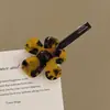 Pinza para el pelo de punto floral vintage de otoño e invierno, pinza lateral para mujer, accesorio para el pelo elegante y sofisticado, pinza para flequillo
