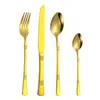Conjunto de Faca, Garfo e Colher para Comida Ocidental de Aço Inoxidável 410 da Amazon, Faca e Garfo de Bife para Hotel, Colher de Café, Colher de Chá