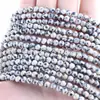 Cuentas Redondas Pequeñas de 2/3/4 mm Ágata de Cristal Piedra Natural Cuentas Redondas Pequeñas Accesorios para Joyería Accesorios para Aretes de Cuentas DIY