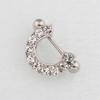 Barra de Acero Inoxidable Médico con Forma de U y Diamante Blanco Joyería para Piercings Corporales para Venta al por Menor y al por Mayor en Discotecas Sexys