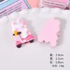 Bicicleta de Dibujos Animados Animal Pequeño Gadgets de Resina Oso y Conejo Pasador Cuerda para el Cabello Decoración Pegamento de Crema Material para DIY