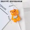 Estilo ins decoração de bolo de aniversário de desenho animado velas flores chapéus de festa urso de pelúcia rosto sorridente corações velas de aniversário infantil