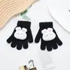 Guantes de Lana para Niños de Otoño e Invierno, Nuevo Dibujo Animado Lindo Labubu, Guantes Suaves, Cálidos, Engrosados para Dedos, para Niños y Niñas