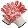 Guantes de silicona gruesos de doble capa, resistentes al calor, anti-quemaduras, ignífugos, para alta temperatura. Guantes para horno de barbacoa BBQ en stock
