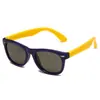 S8002 Óculos de Sol de Silicone Infantis Óculos de Sol de Unha de Arroz de Silicone Óculos de Sol com Combinação de Cores Polarizados para Meninos e Meninas
