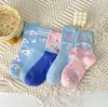 Calcetines Coreanos Estilo Transfronterizo, Colección de Calcetines de Algodón Peinado de Caña Media, Calcetines de Dibujos Animados Japoneses, Calcetines para Mujer 200N, Venta al por Mayor de Calcetines de Algodón