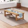 Mesa plegable, mesa para mirador, mesa de bambú tipo kang, mesa de centro para el hogar, mesa de té para tatami, mesita de noche de madera maciza, mesa baja para computadora