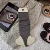 Calcetines para Mujer Otoño/Invierno 2026 Estilo Japonés Color Sólido Calentadores de Piernas Fruncidos sin Pies Calcetines de Ballet de Doble Aguja Adelgazantes hasta la Rodilla