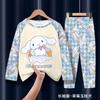 Pijamas para niños del sudeste asiático, traje de manga larga de primavera y otoño para niñas, ropa de casa para bebés y niños grandes.