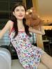 [Venta al por mayor transfronteriza] Vestido de tirantes de dibujos animados Verano Femenino Pura Pasión Sexy Adelgazante Falda corta estampada Falda que cubre la cadera Versión coreana