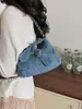 Bolso de Mezclilla Minimalista con Lazo Estilo Coreano, Bolso Cruzado de Hombro Único Moderno y Elegante, Nuevo Modelo 2026, Bolso de Mano Casual